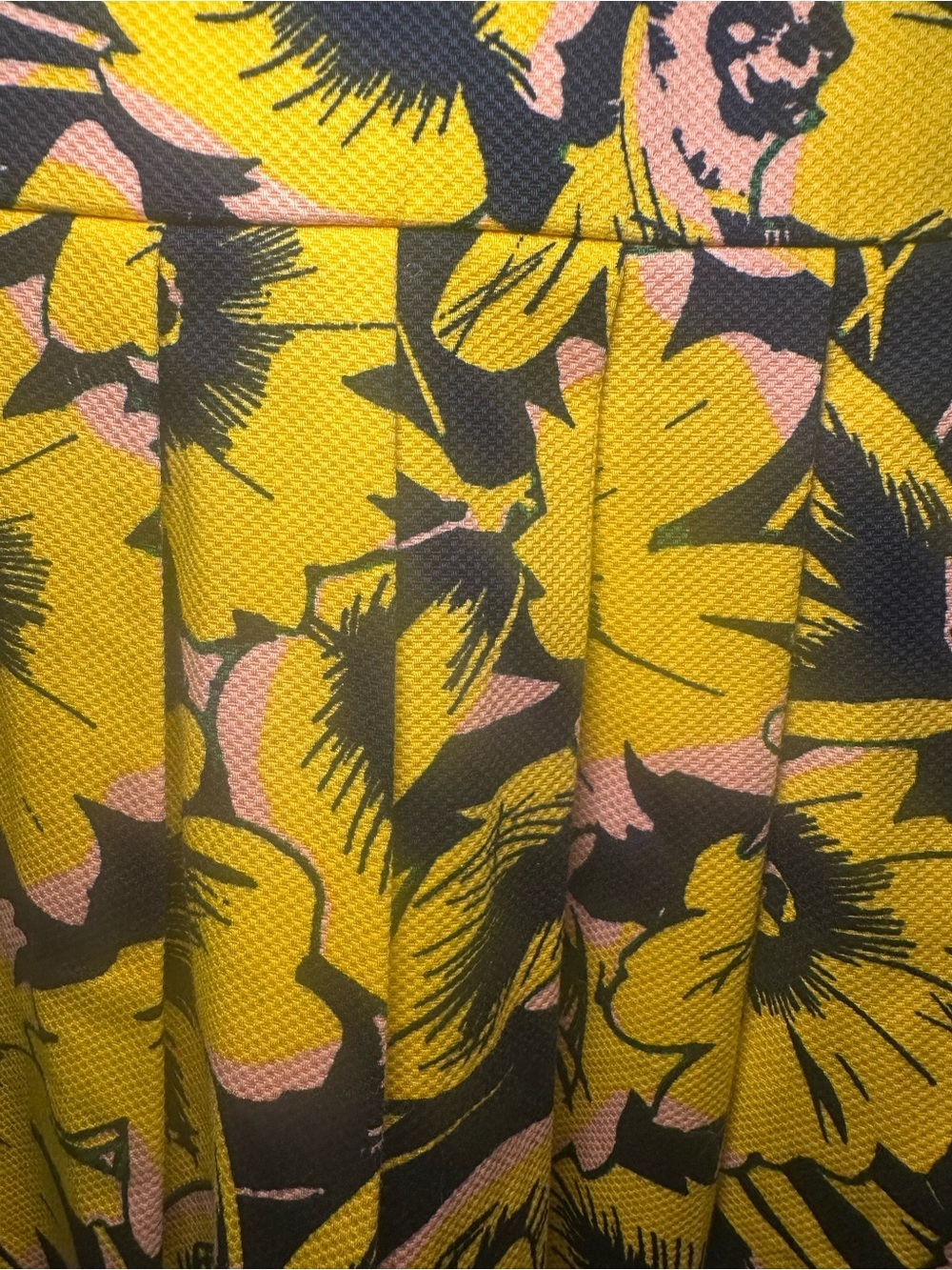 J.Crew Navy Yellow Floral Fit & Flare Dress Size 2 Sleeveless - Picture 3 of 8